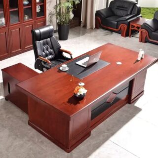 1.8 Meters Executive Mahogany Boss Table with polished finish and elegant design, ideal for high-end offices.