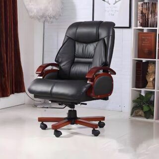 Executive Director’s Reclining Office Seat with high backrest, padded armrests, and ergonomic design.