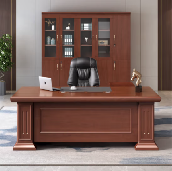 1600mm Modern Executive President Desk with spacious surface and integrated storage solutions.