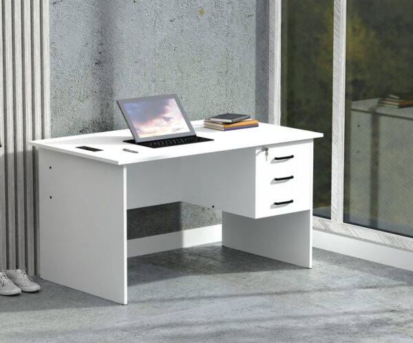 1200mm Home Office Computer Study Desk with modern design, spacious surface, and cable management system.