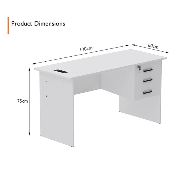 1200mm Home Office Computer Study Desk with modern design, spacious surface, and cable management system.