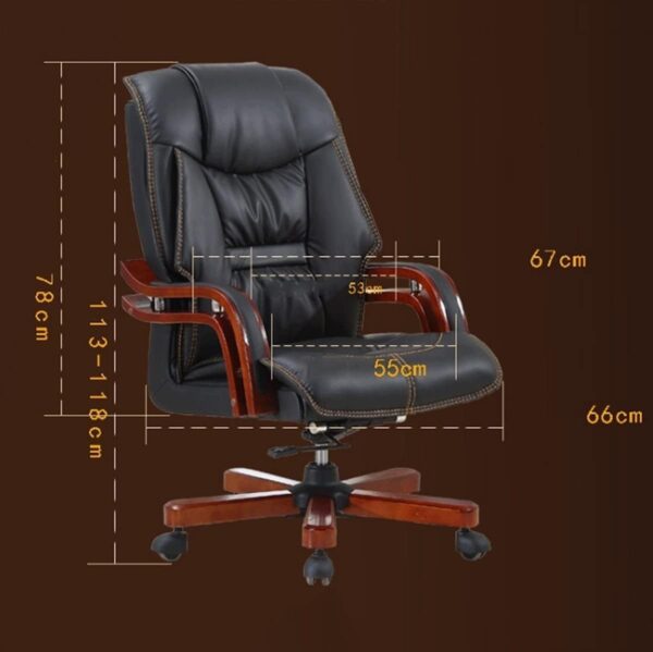 PU Leather High Back Executive Office Chair with soft leather upholstery, high backrest, and adjustable features in a modern office setting.