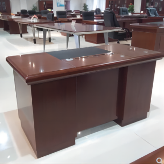 A 1400mm Solid Wood Executive Office Table with a polished finish, offering a spacious and elegant workspace for professional offices.