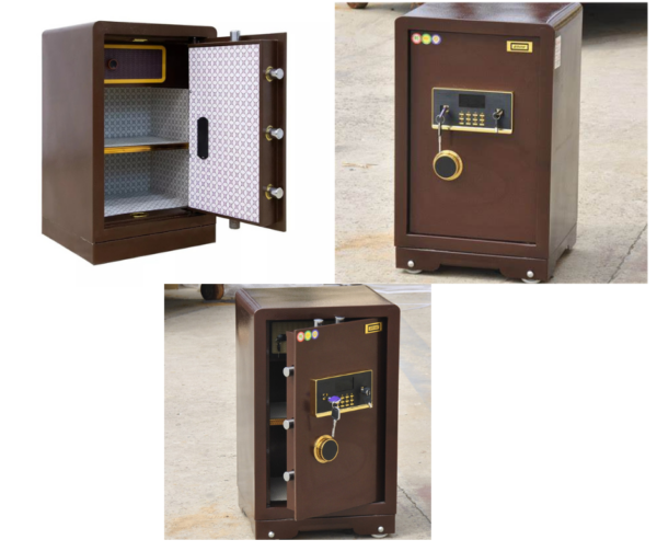 60kgs Modern Metallic Fireproof Safe Box with digital keypad and secure storage.