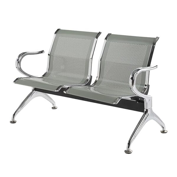 2-Seater Reception Guest Waiting Office Bench with cushioned seating and a sturdy frame, perfect for waiting rooms and office spaces.