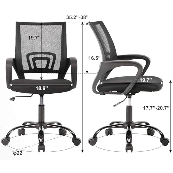 Upgrade your seating experience with the Clerical Mesh Office/Home Study Chair, and enjoy the perfect combination of support, comfort, and contemporary style.