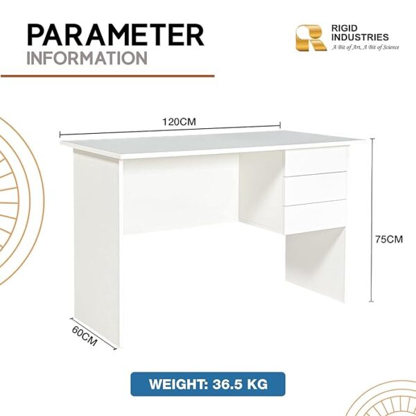 A 1200mm Wooden Office Desk with 3 drawers, combining modern design and functionality for efficient workspace organization.