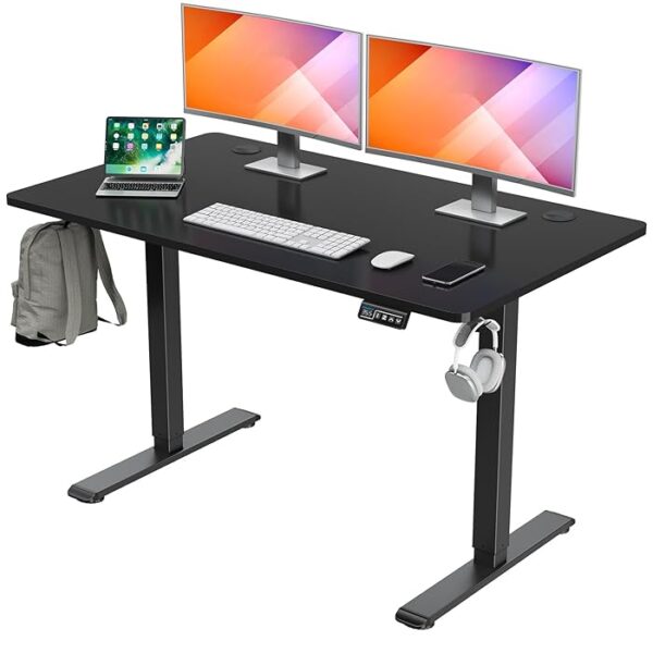 1200mm Adjustable Electric Standing Desk with electric lift mechanism and spacious work surface.