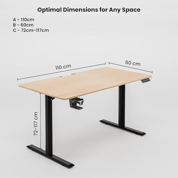 1.2 Meters Sit/Stand Electric Adjustable Desk with a spacious work surface and electric height adjustment for ergonomic flexibility.