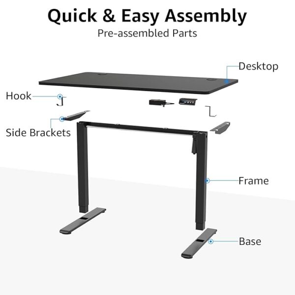 1200mm Adjustable Electric Standing Desk with electric lift mechanism and spacious work surface.