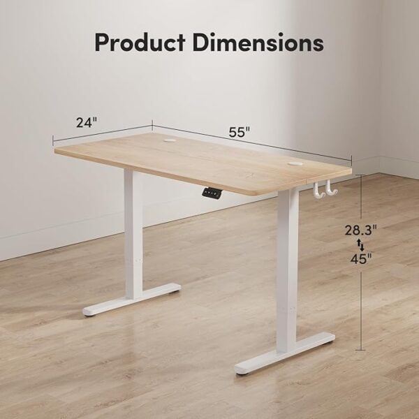 1.4 Meters Electric Sit-Stand Desk with adjustable height for home or office use, ergonomic design.