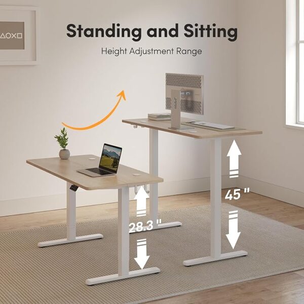 1.4 Meters Electric Sit-Stand Desk with adjustable height for home or office use, ergonomic design.