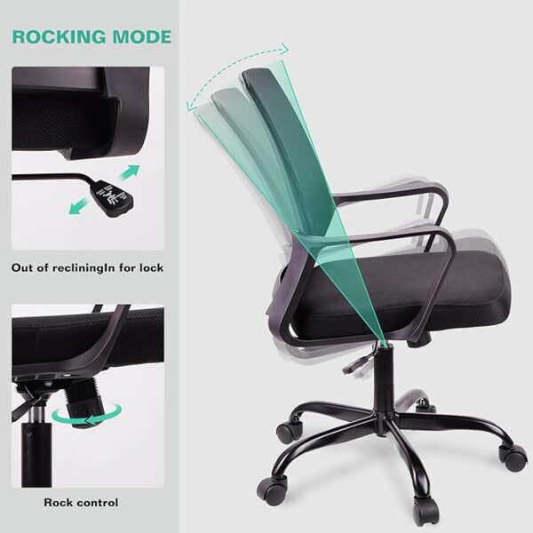 Captain Mesh Office Desk Chair with adjustable height, ergonomic design, and breathable mesh backrest for all-day comfort.