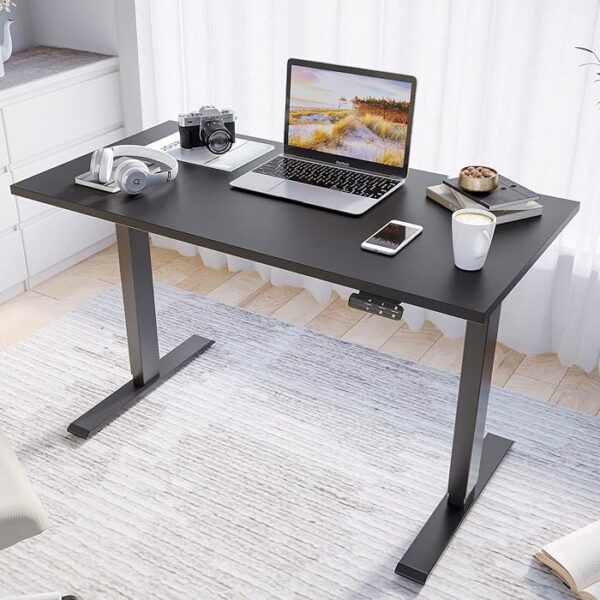 1400mm Height Adjustable Computer Table with motorized height control, sleek design, and ample workspace.