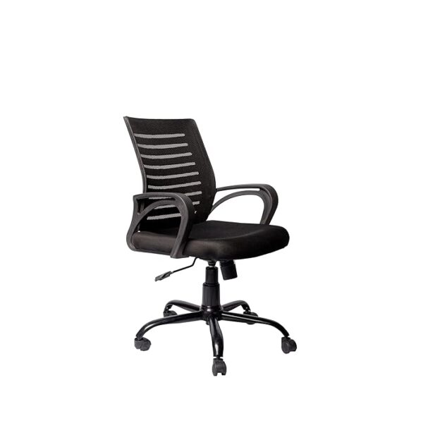 A Mesh Mid Back Ergonomic Home Office Chair featuring adjustable height, armrests, and a breathable mesh back for comfort and support.