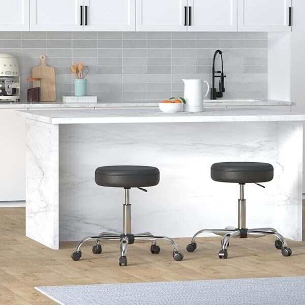 Multi-Purpose Drafting Spa Bar Stool with Wheels, adjustable height and ergonomic design for comfort and mobility.