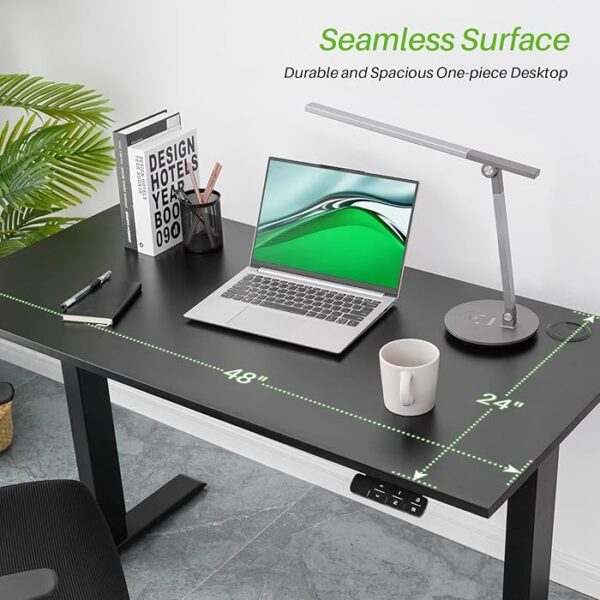 1400mm Height Adjustable Computer Table with motorized height control, sleek design, and ample workspace.