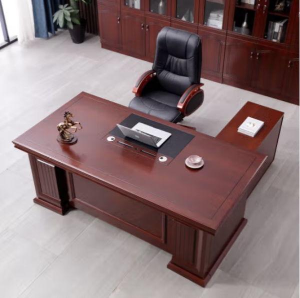 1600mm Modern Executive President Desk with spacious surface and integrated storage solutions.