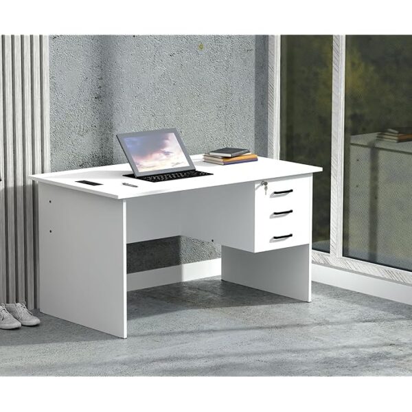 1200mm Home Office Computer Study Desk with modern design, spacious surface, and cable management system.