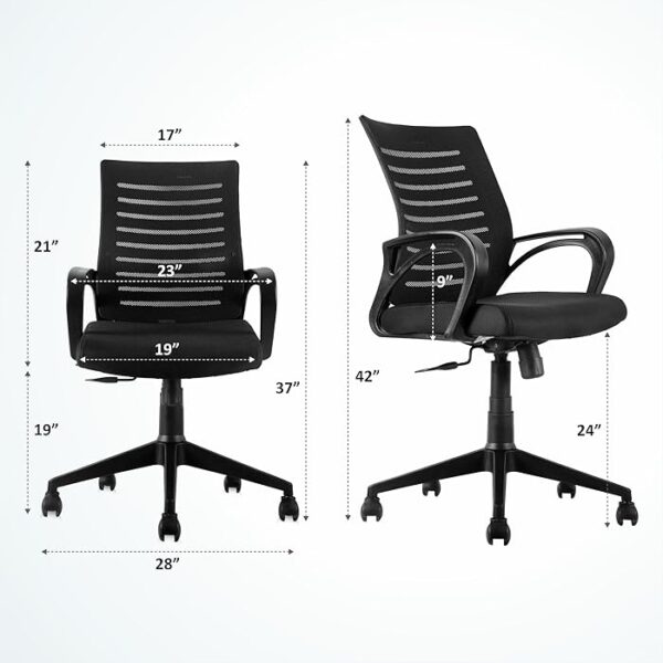 Strong Mesh Office Workstation Chair with ergonomic design, breathable mesh back, and adjustable height in a modern office setting.