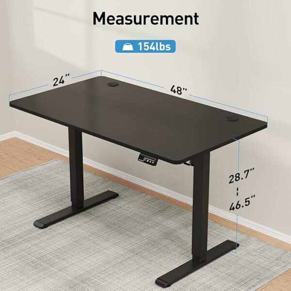 1200mm Adjustable Electric Standing Desk with electric lift mechanism and spacious work surface.