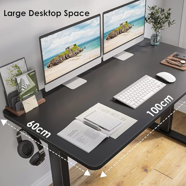 1400mm Height-Adjustable Electric Office Desk with a spacious surface and electric motor for effortless sitting or standing adjustments.