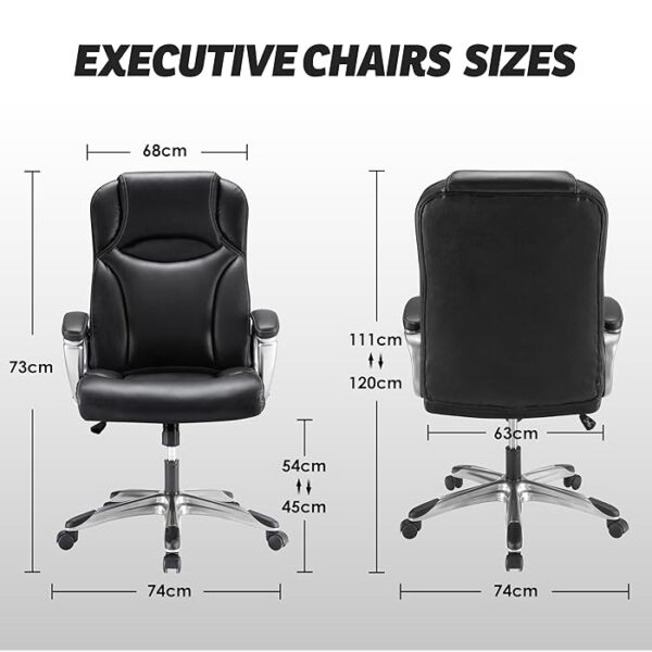 Ergonomic Modern Executive Leather Office Chair with adjustable features and luxurious leather upholstery.