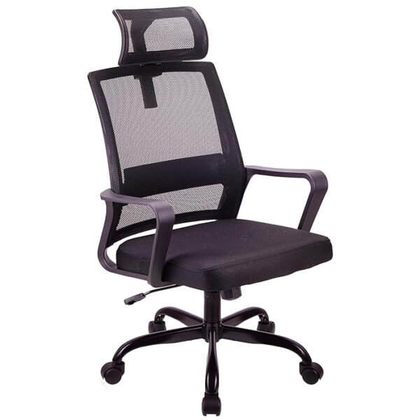 Ergonomic High Back Mesh Office Chair with adjustable features, breathable mesh backrest, and padded seat for superior comfort and support.