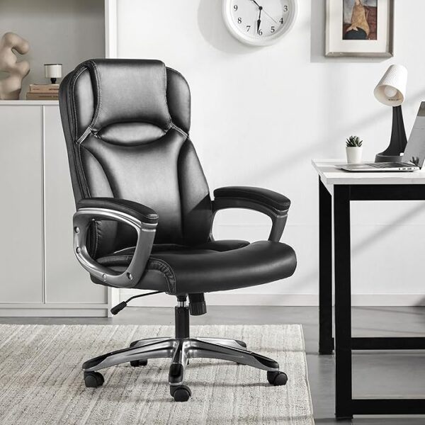 Ergonomic Modern Executive Leather Office Chair with adjustable features and luxurious leather upholstery.