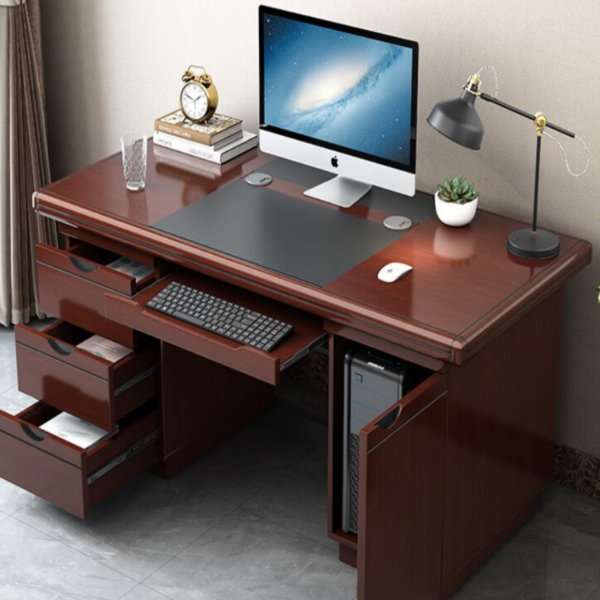 1400mm Executive Boss Writing Office Table with spacious work surface and storage drawers.