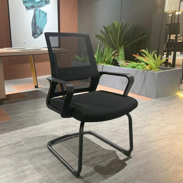 Cantilever Executive Visitor Office Chair with padded seat and backrest, ergonomic design, and sleek cantilever base.