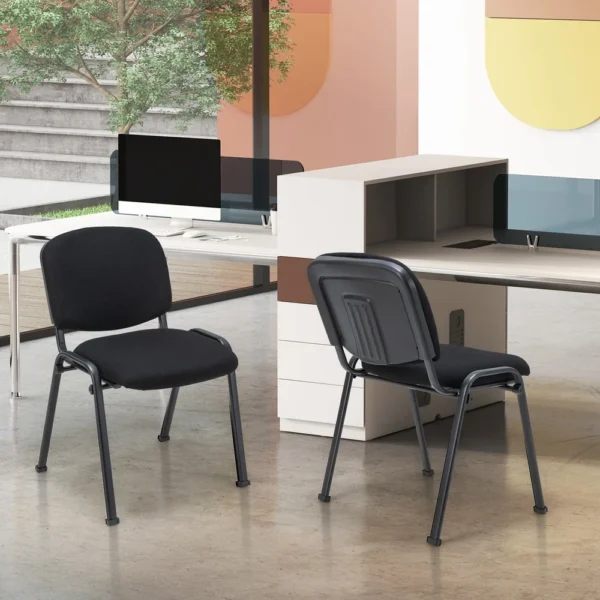 Tosca Conference/Visitors Office Chair with ergonomic design, chrome base, and padded upholstery in an office setting.