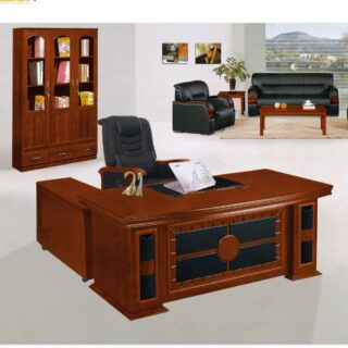 1.6 Meters Mahogany Executive Office Desk with spacious work surface and multiple storage drawers.