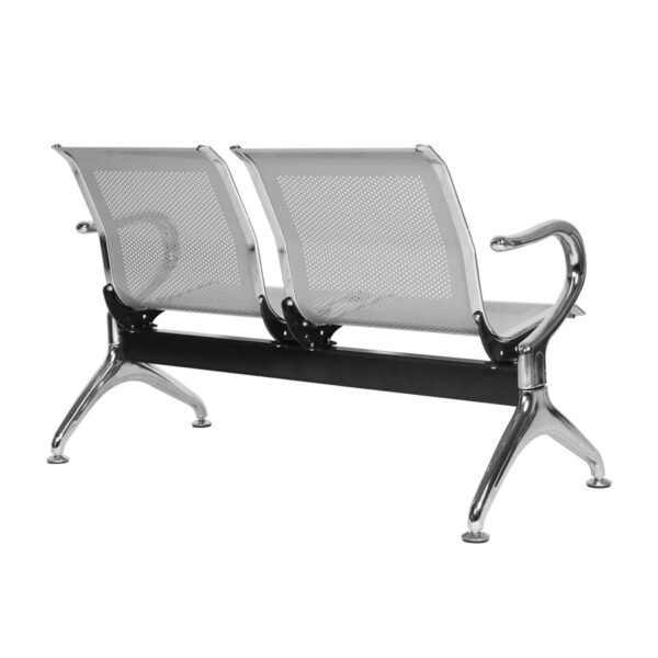 2-Seat Airport Reception Waiting Bench with modern design, sturdy steel frame, and comfortable seating for high-traffic areas.