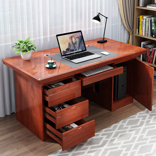 1400mm Executive Home/Office Study Desk with ample workspace and built-in cable management.