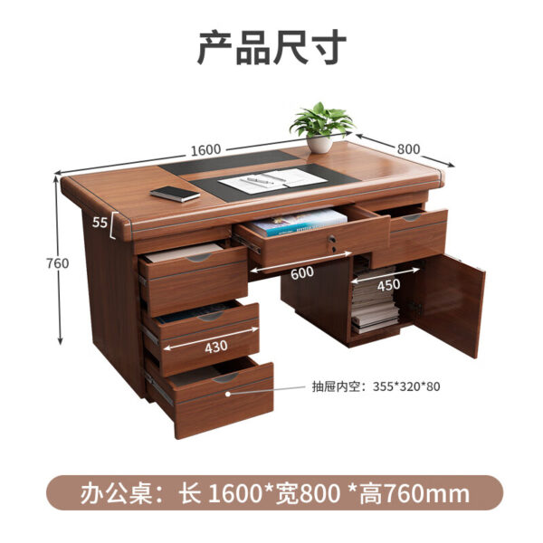 1200mm Executive Office Boss Computer Desk with spacious workspace and sleek design, perfect for professionals.