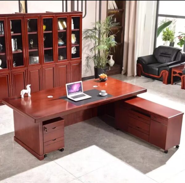 1.8 Meters Executive Mahogany Boss Table with polished finish and elegant design, ideal for high-end offices.