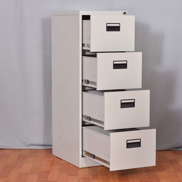 4 Drawer Metal File Storage Cabinet with Lock, offering secure storage and smooth access for office documents.