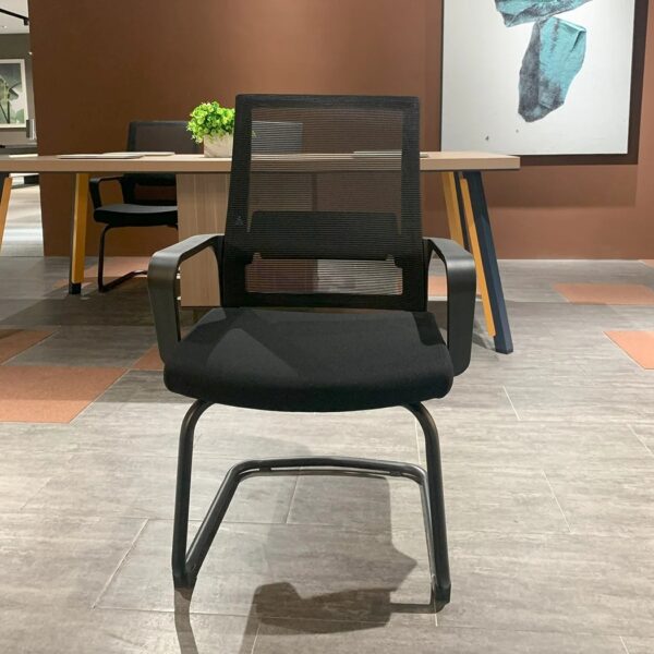 Cantilever Executive Visitor Office Chair with padded seat and backrest, ergonomic design, and sleek cantilever base.