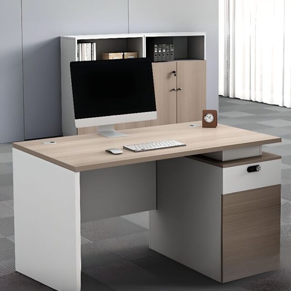 1400mm Contemporary Office Computer Desk with minimalist design, spacious surface, and sturdy frame for a modern workspace.