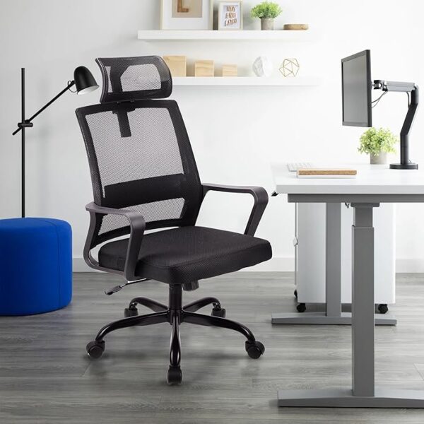 Ergonomic High Back Mesh Office Chair with adjustable features, breathable mesh backrest, and padded seat for superior comfort and support.