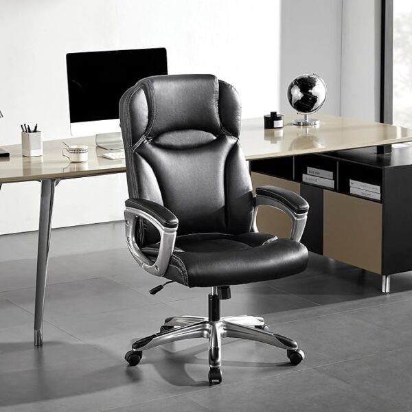 Ergonomic Modern Executive Leather Office Chair with adjustable features and luxurious leather upholstery.