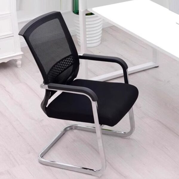 Black Mesh Executive Boardroom Office Seat with ergonomic design, lumbar support, and smooth-rolling casters.