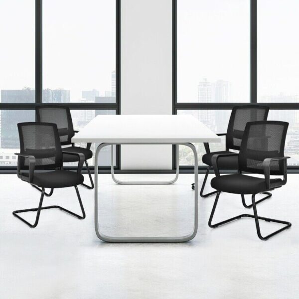 Cantilever Office Mesh Guest Chair with breathable back and ergonomic design.