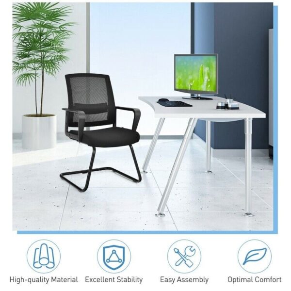 Cantilever Office Mesh Guest Chair with breathable back and ergonomic design.