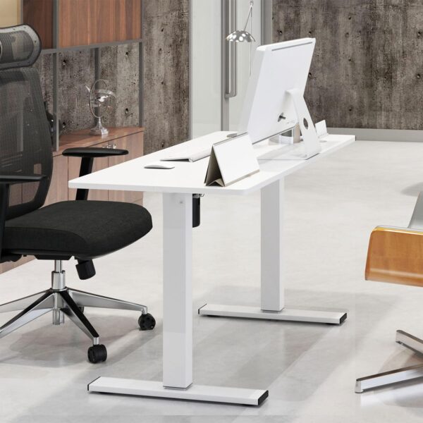 1600mm Height Adjustable Electric Desk with electric lift system, modern design, and ample workspace for a flexible, ergonomic office.