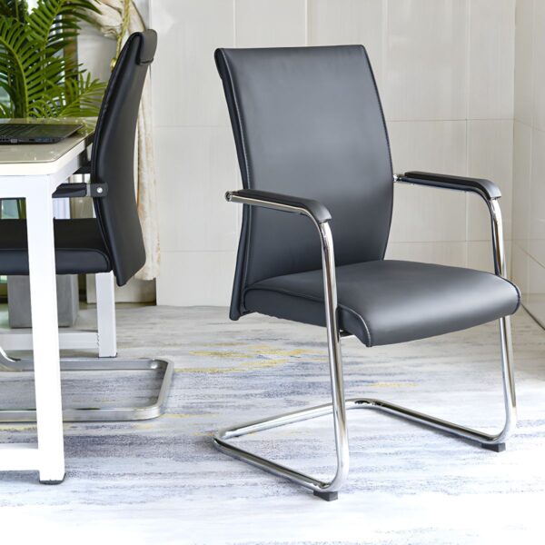 Executive Waiting Chair with Armrests, upholstered in high-quality fabric for comfort and durability.