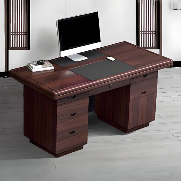 1.2 Meters Executive Mahogany Office Table with a sleek, deep mahogany finish, offering ample workspace and a durable, stylish design.