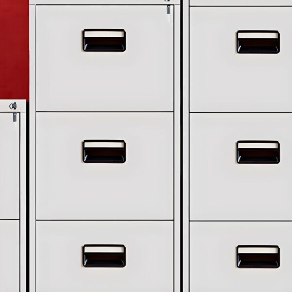 High-Quality 3 Drawer Steel Storage Cabinet with a durable steel frame and smooth-gliding drawers, ideal for organizing office supplies and documents.