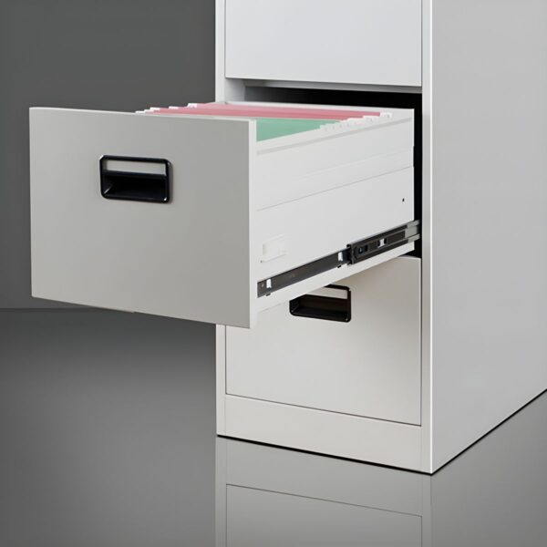 High-Quality 3 Drawer Steel Storage Cabinet with a durable steel frame and smooth-gliding drawers, ideal for organizing office supplies and documents.